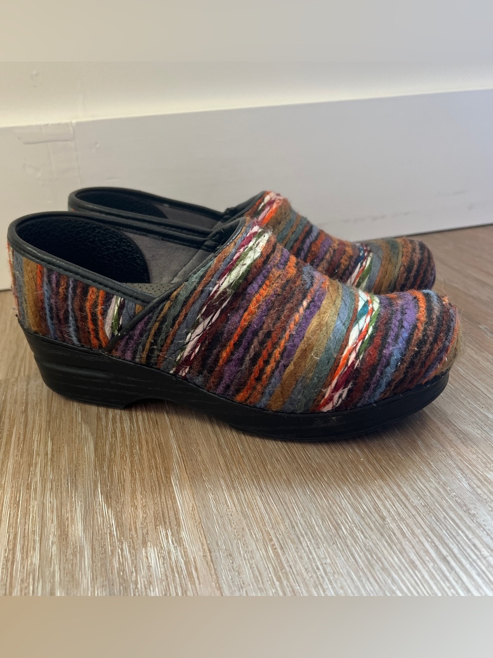 Dansko Professional Multicolor Coated Yarn Clogs EU 38 US 7.5-8 women shoes